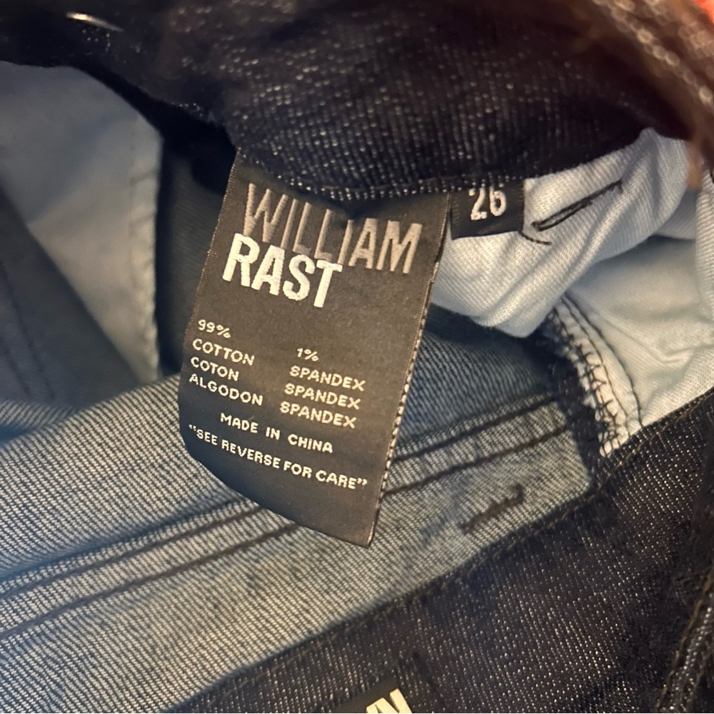 William Rast Trouser Flare Jeans 26 x 35 Low Rise Dark Wash - Picture 11 of 13